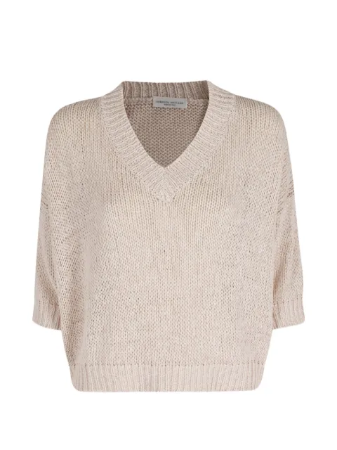 Roberto Collina V-neck short-sleeve sweater