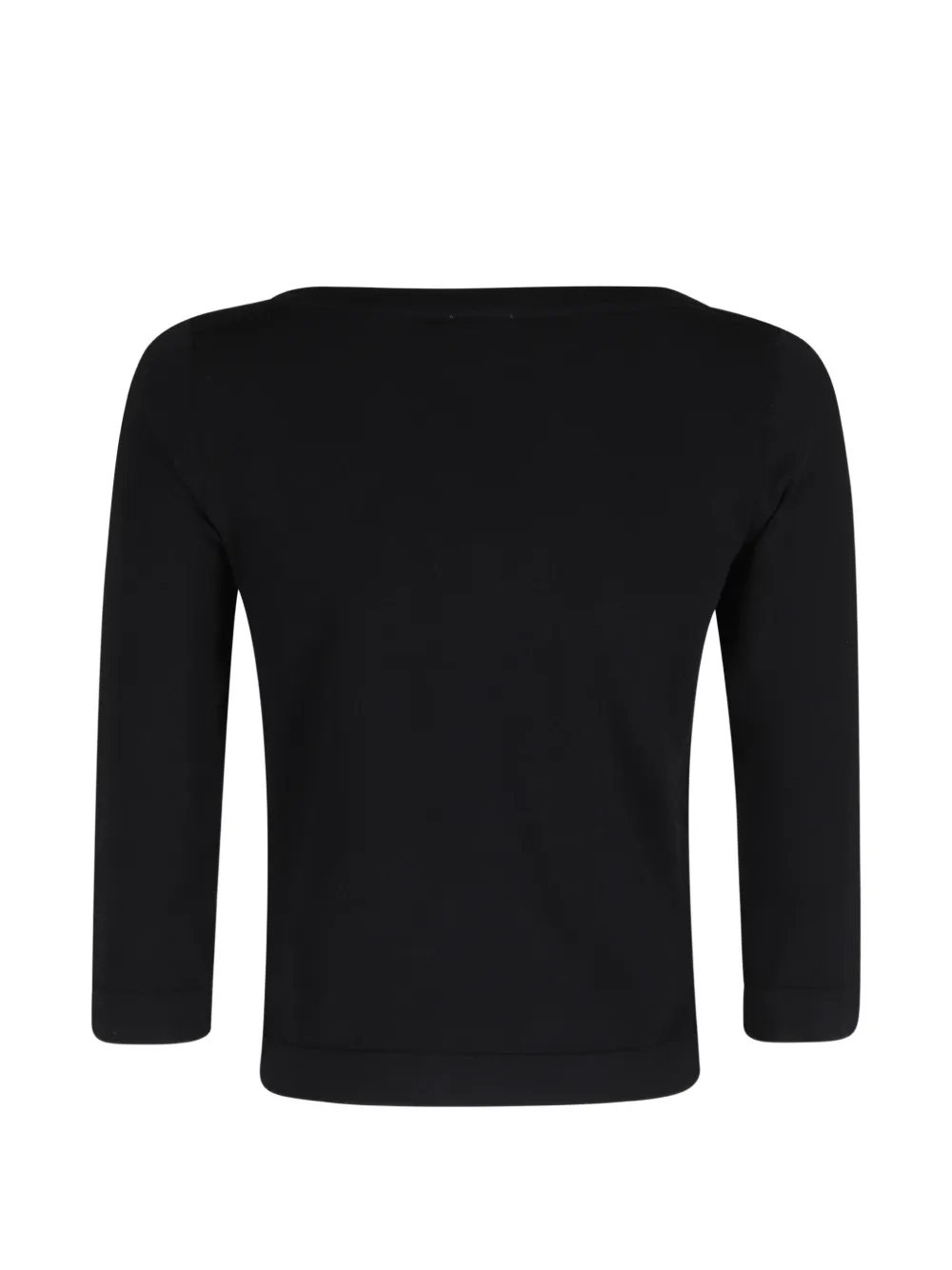  Roberto Collina Boat-neck Top - Black 