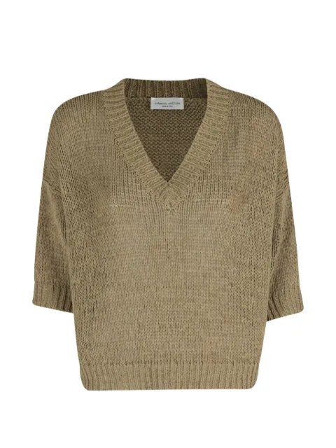 Roberto Collina V-neck short-sleeve sweater
