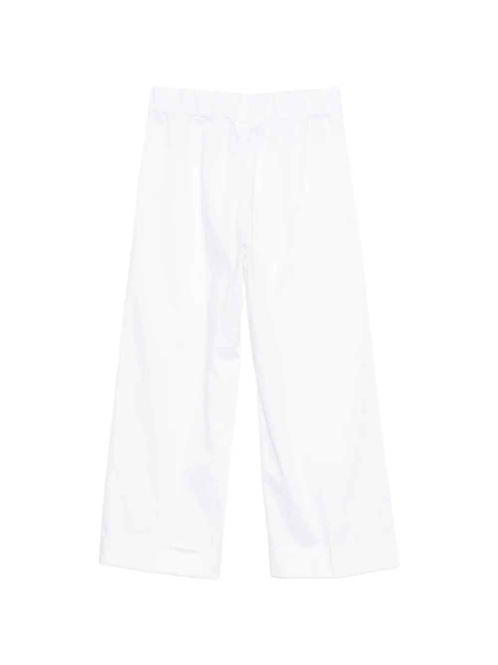  D.exterior Elasticated-waistband Cropped Trousers - White 