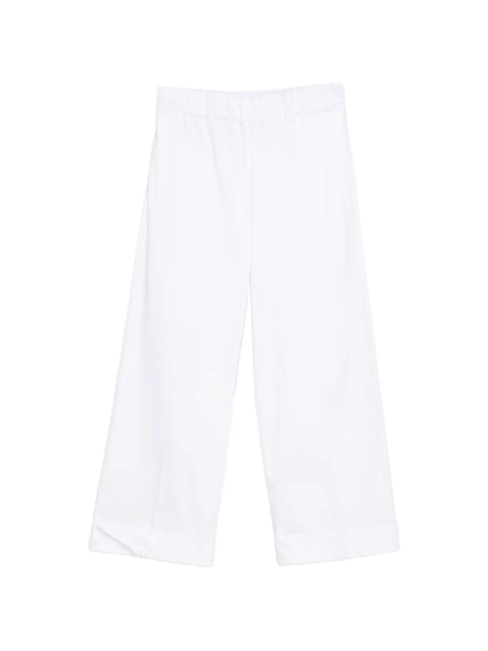 D Exterior Elasticated-waistband Cropped Trousers In White