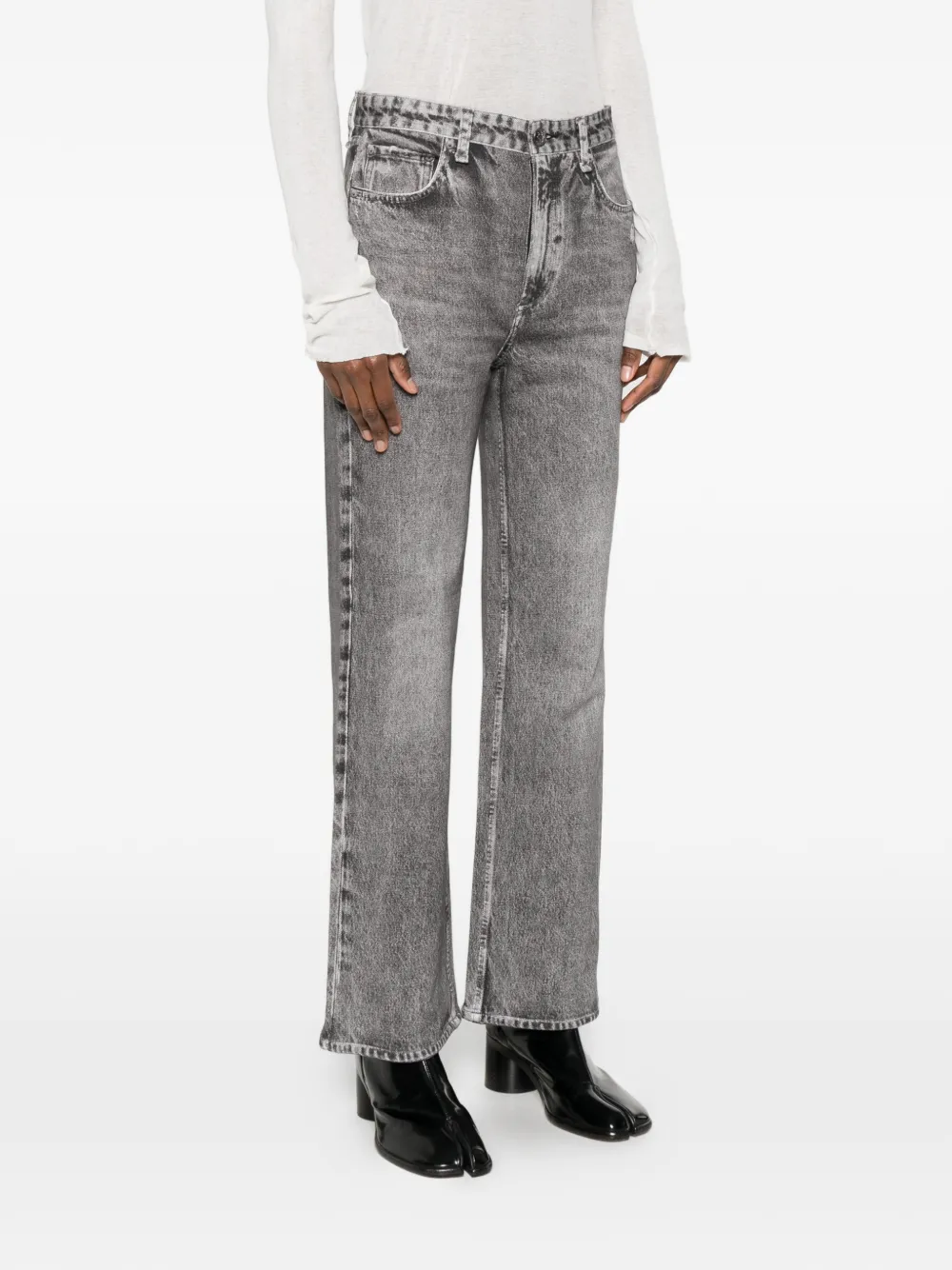  Rag & Bone Vaqueros Raven Con Efecto Envejecido - Gris 