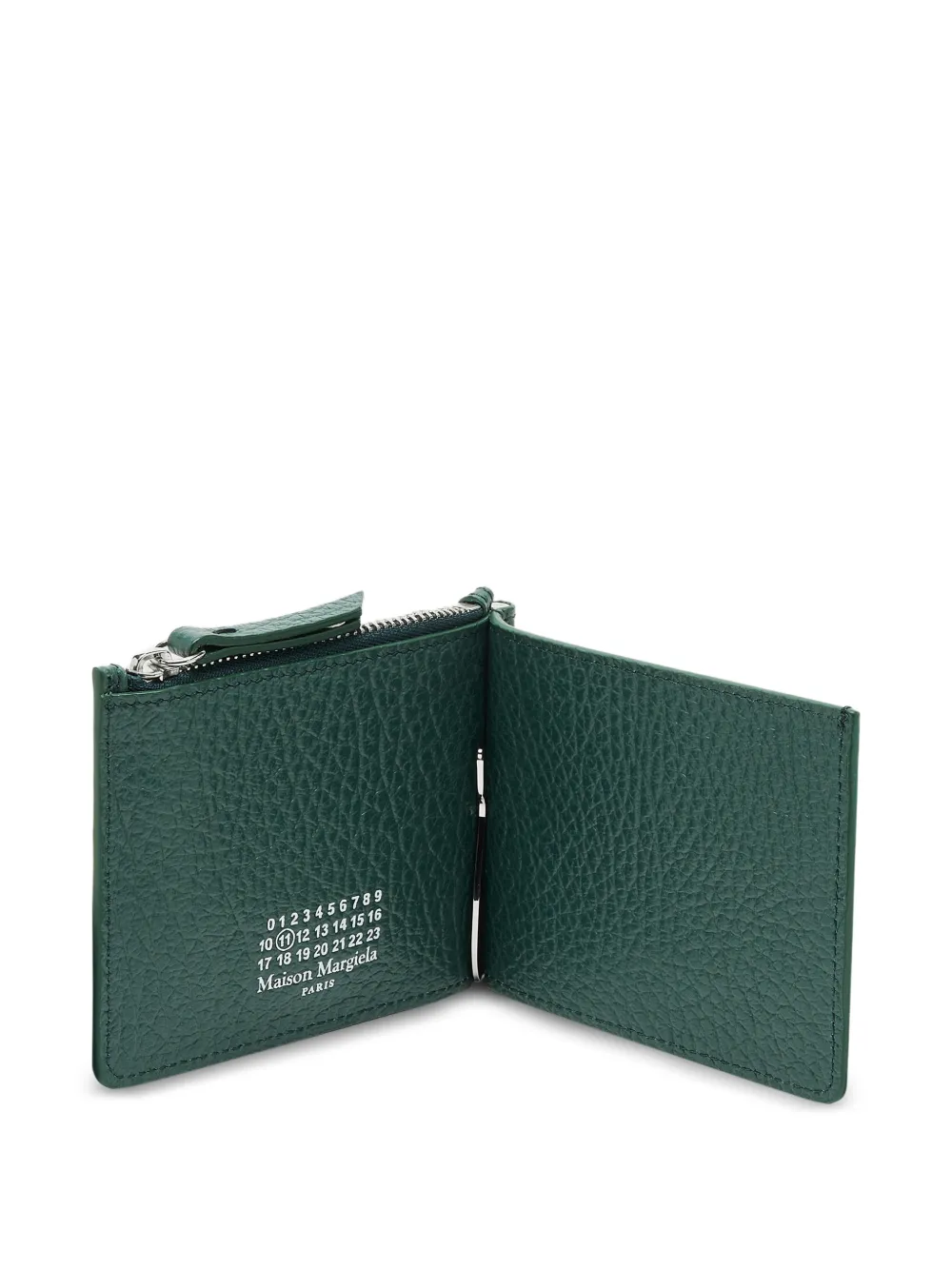 Maison Margiela Grained-leather Wallet - Green 