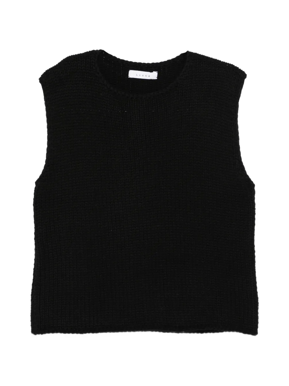 Liska round-neck vest - Schwarz