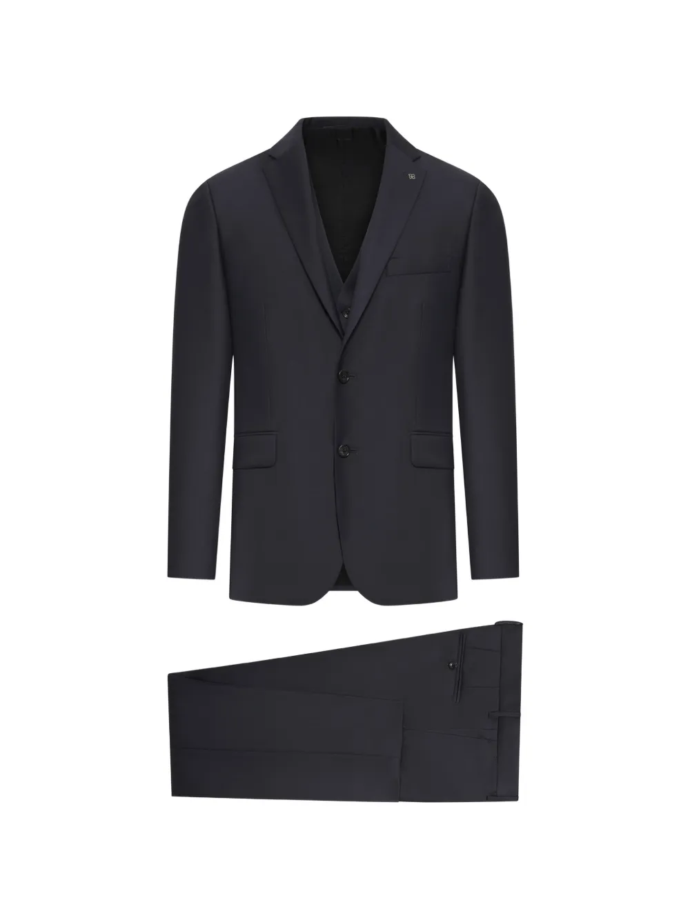 Tagliatore buttoned suit (set of three) - Nero