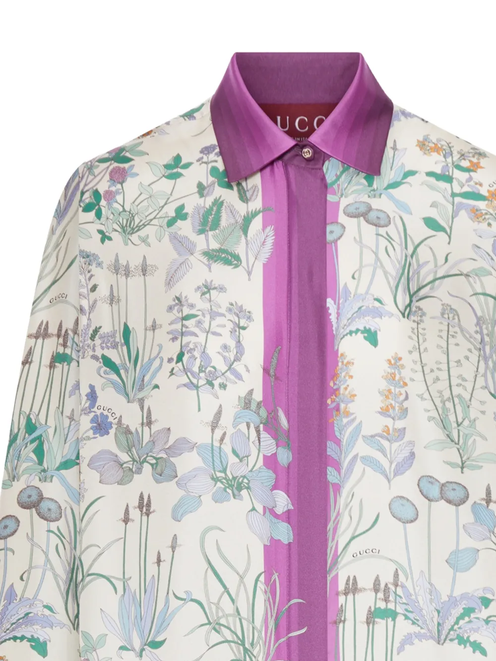 Gucci Overhemd met bloemenprint Beige