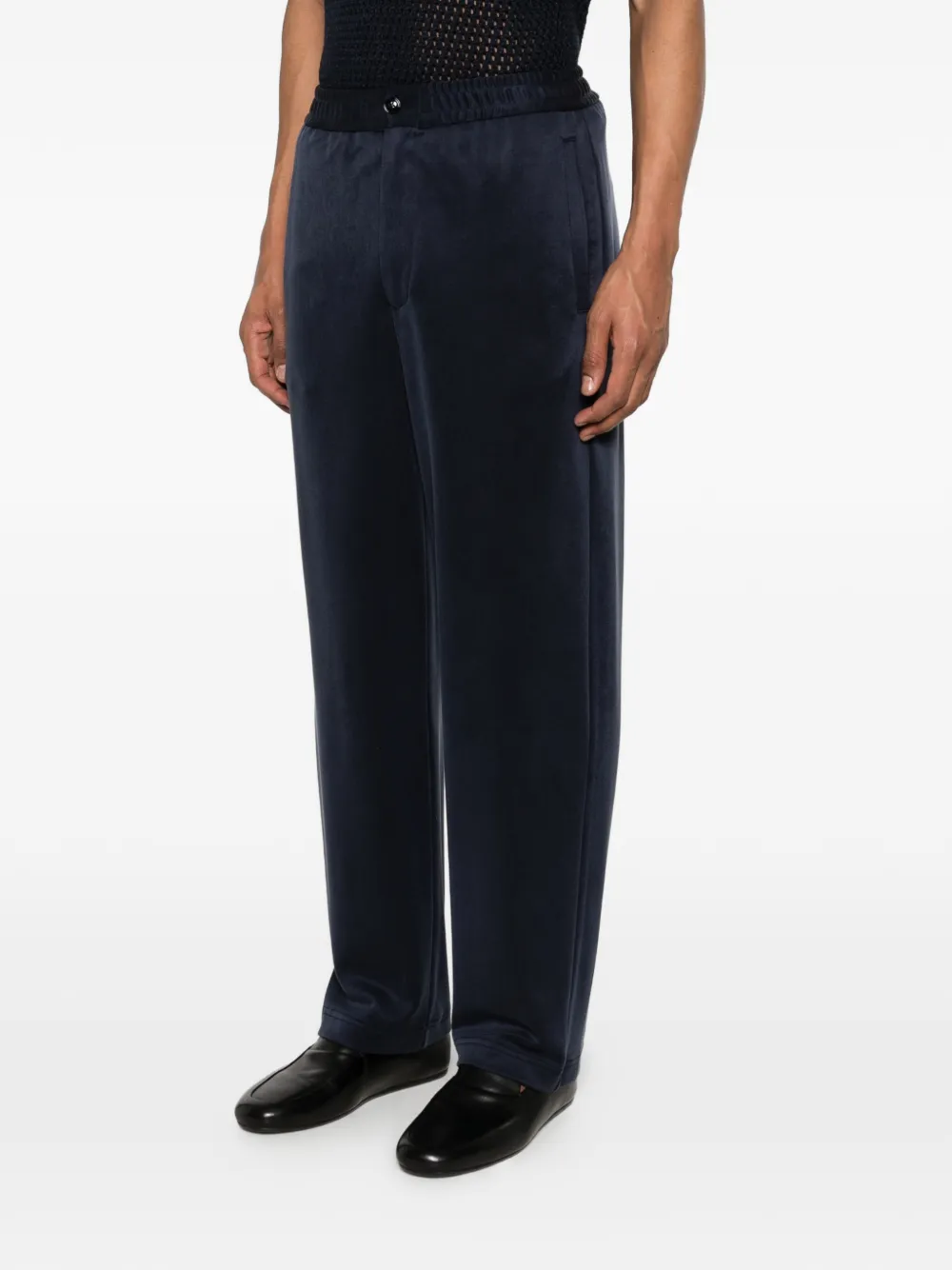 【値下げ】【新品未使用】GIORGIO ARMANI ウエストイージー仕様 Giorgio Armani イージーパンツ | ブルー | FARFETCH JP