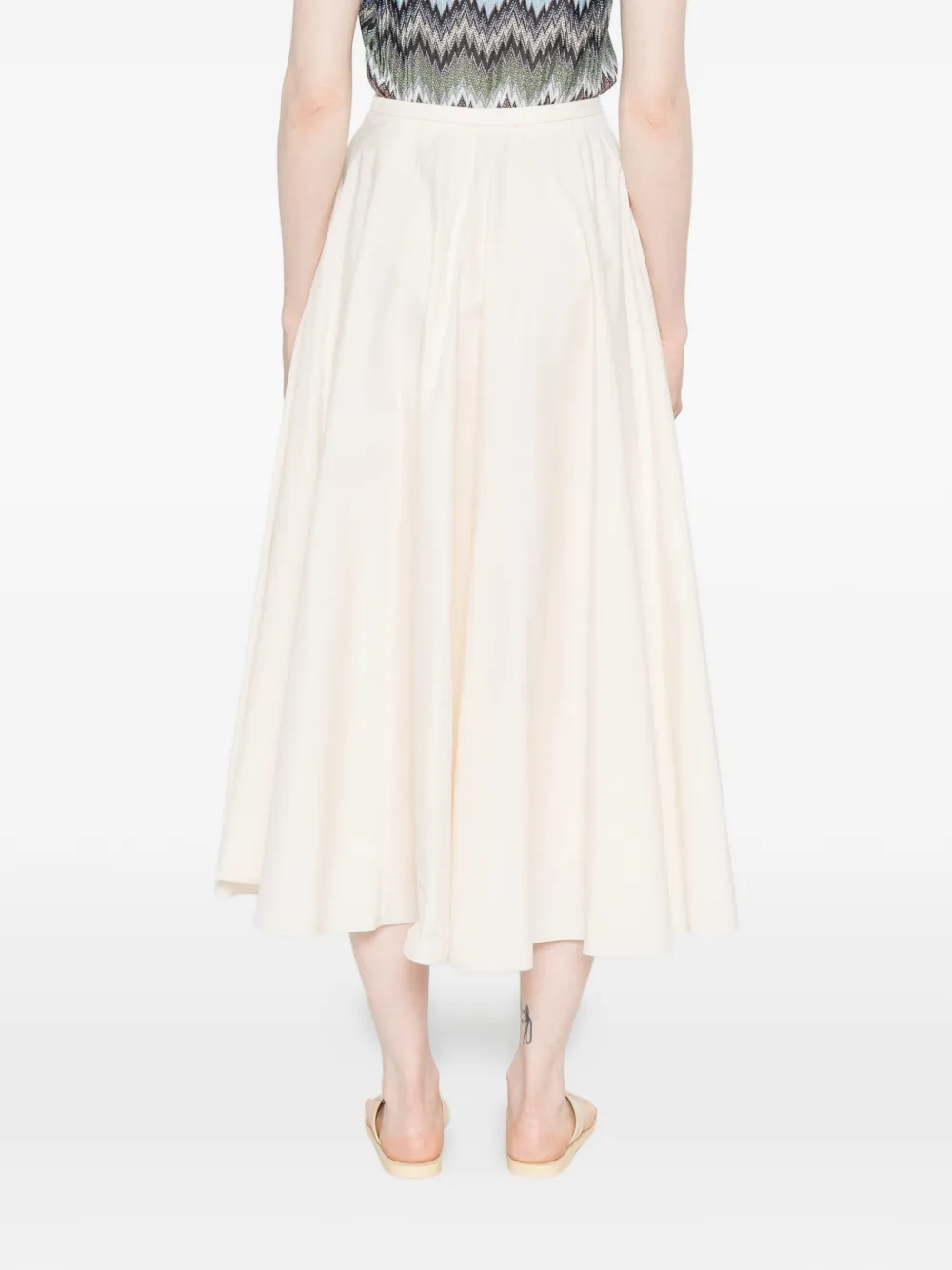 Forte Gesmockte midi-rok Beige