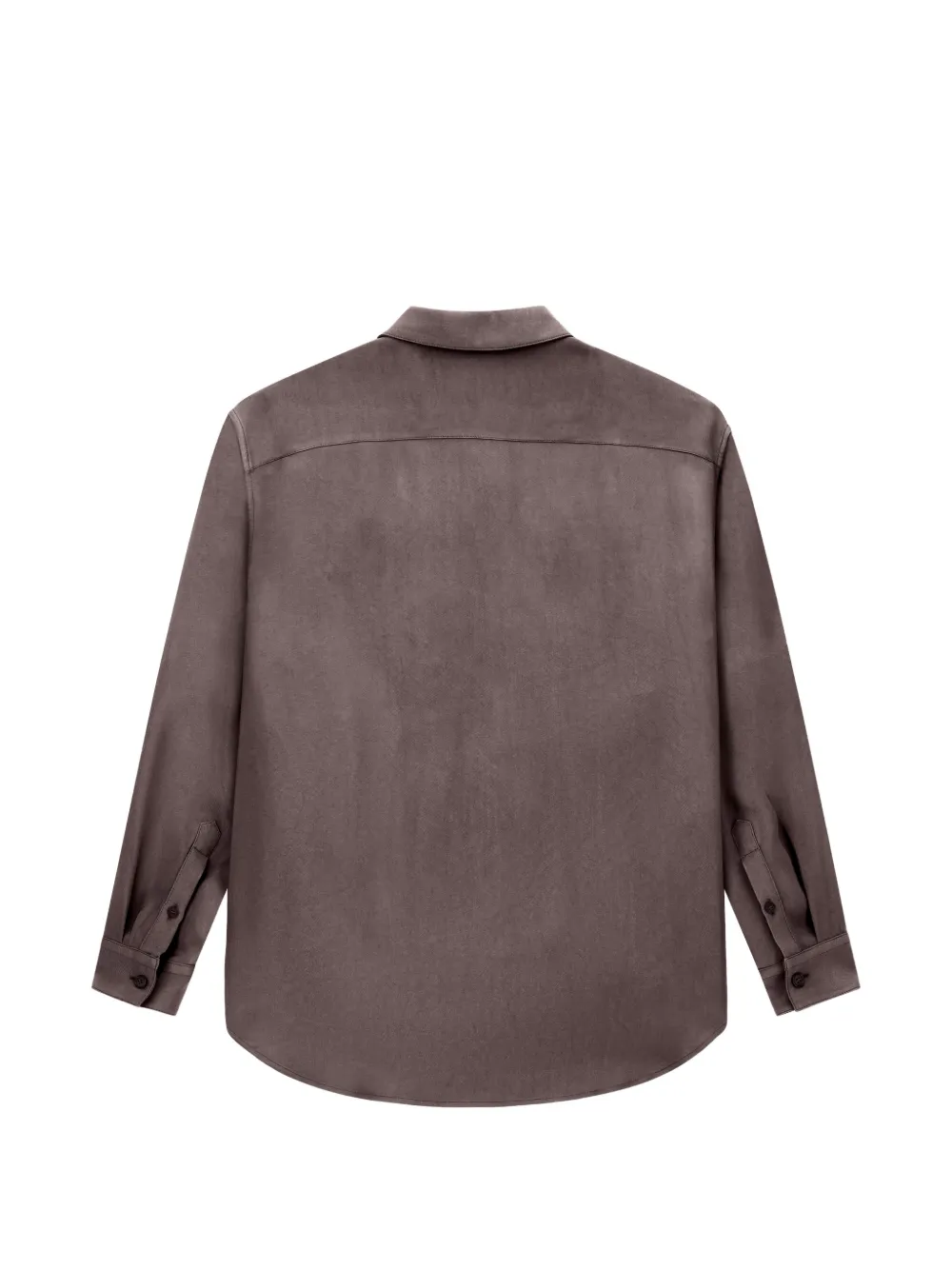 Giorgio Armani Poloshirt met knopen en lange mouwen Bruin