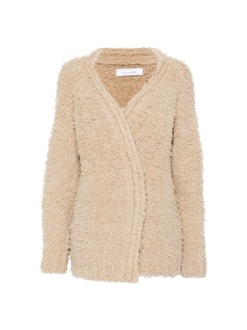 Liska V-neck long-sleeve cardigan - Toni neutri