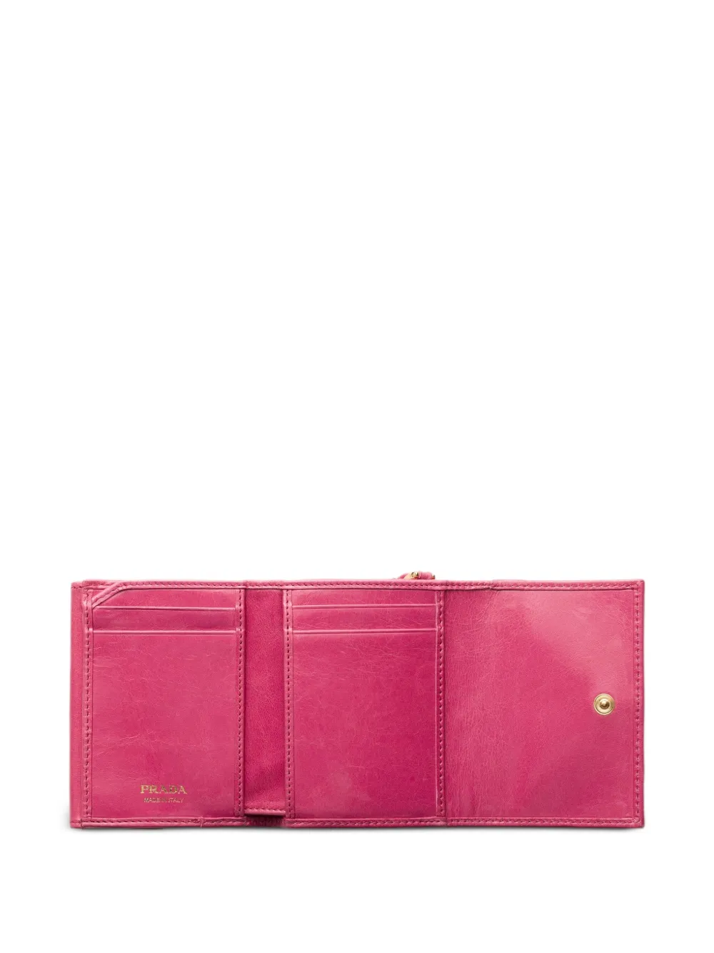 Prada KLeine leren portemonnee Roze