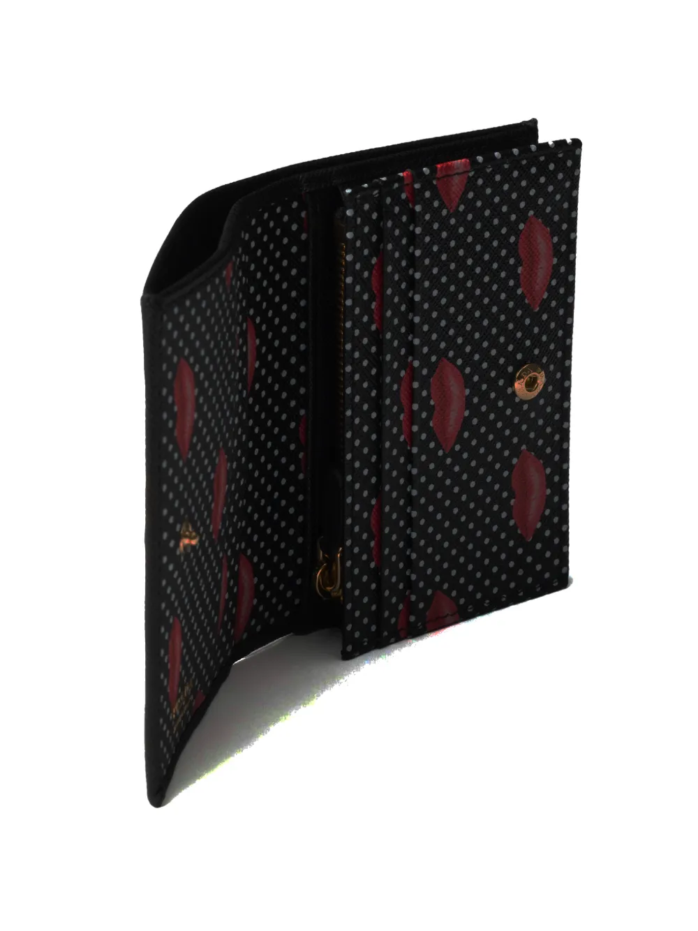  Prada Small Saffiano Leather Wallet - Black 
