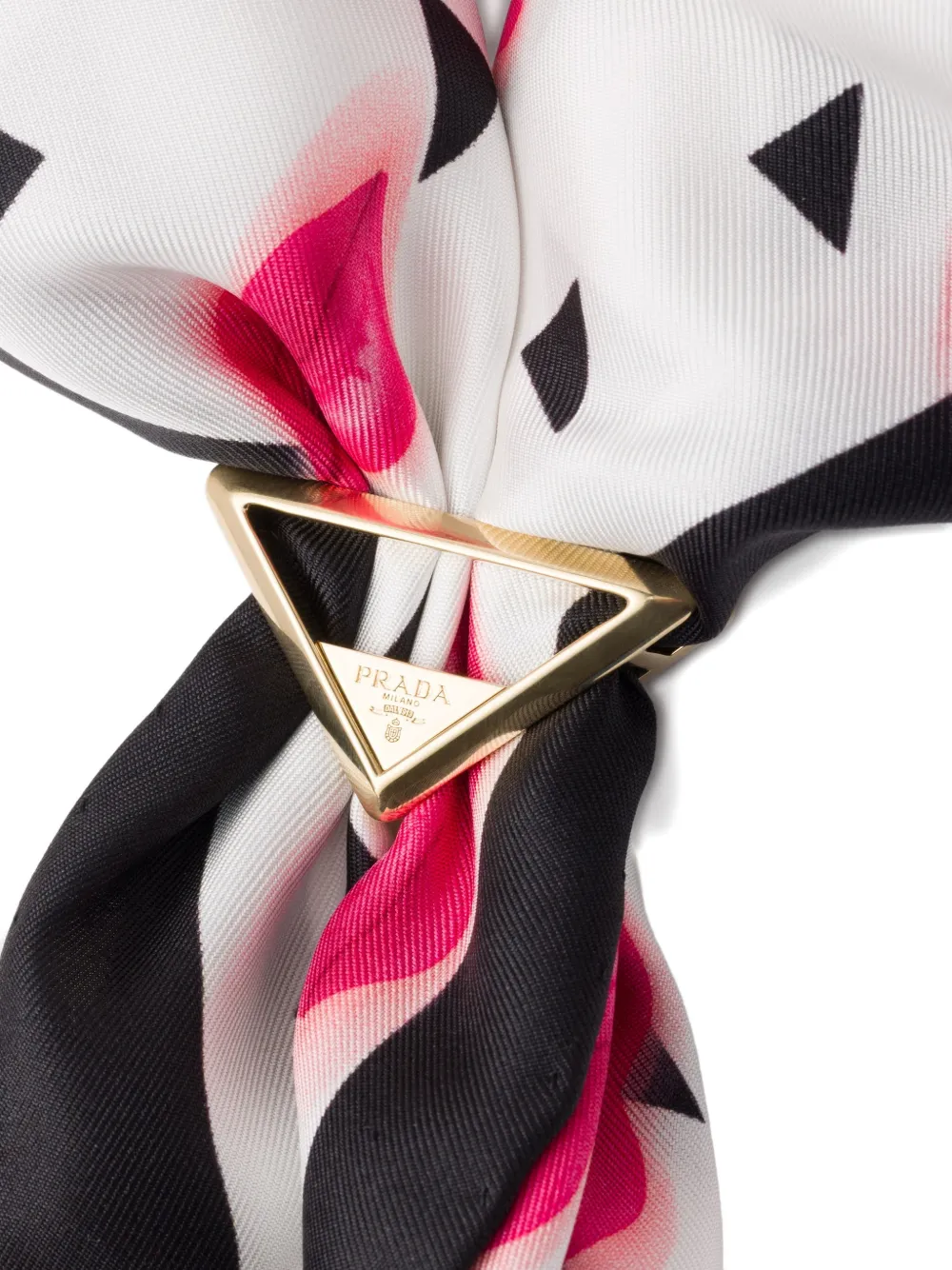  Prada Metal Scarf Ring - Gold 
