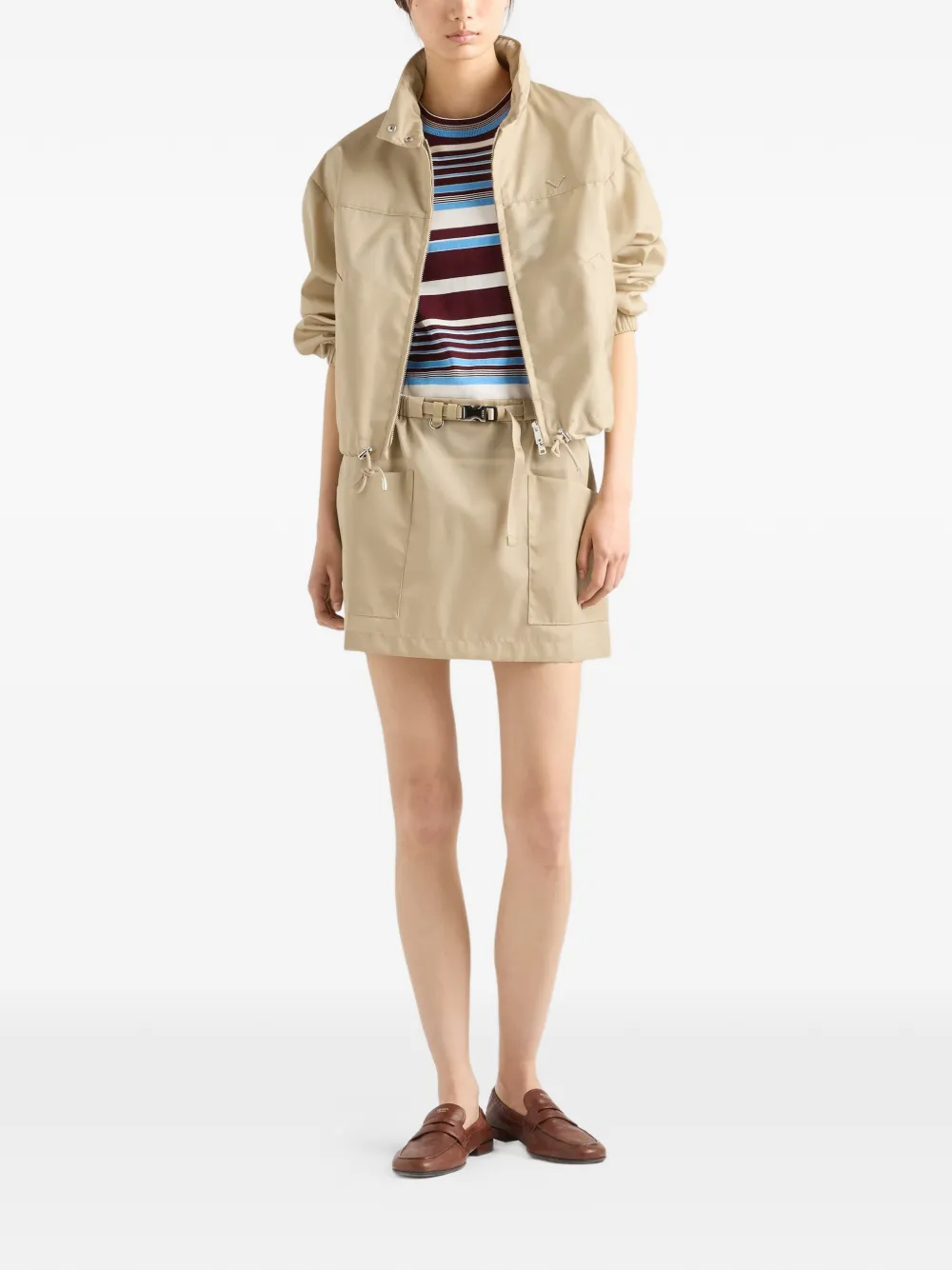  Prada Re-nylon Jacket - Neutrals 