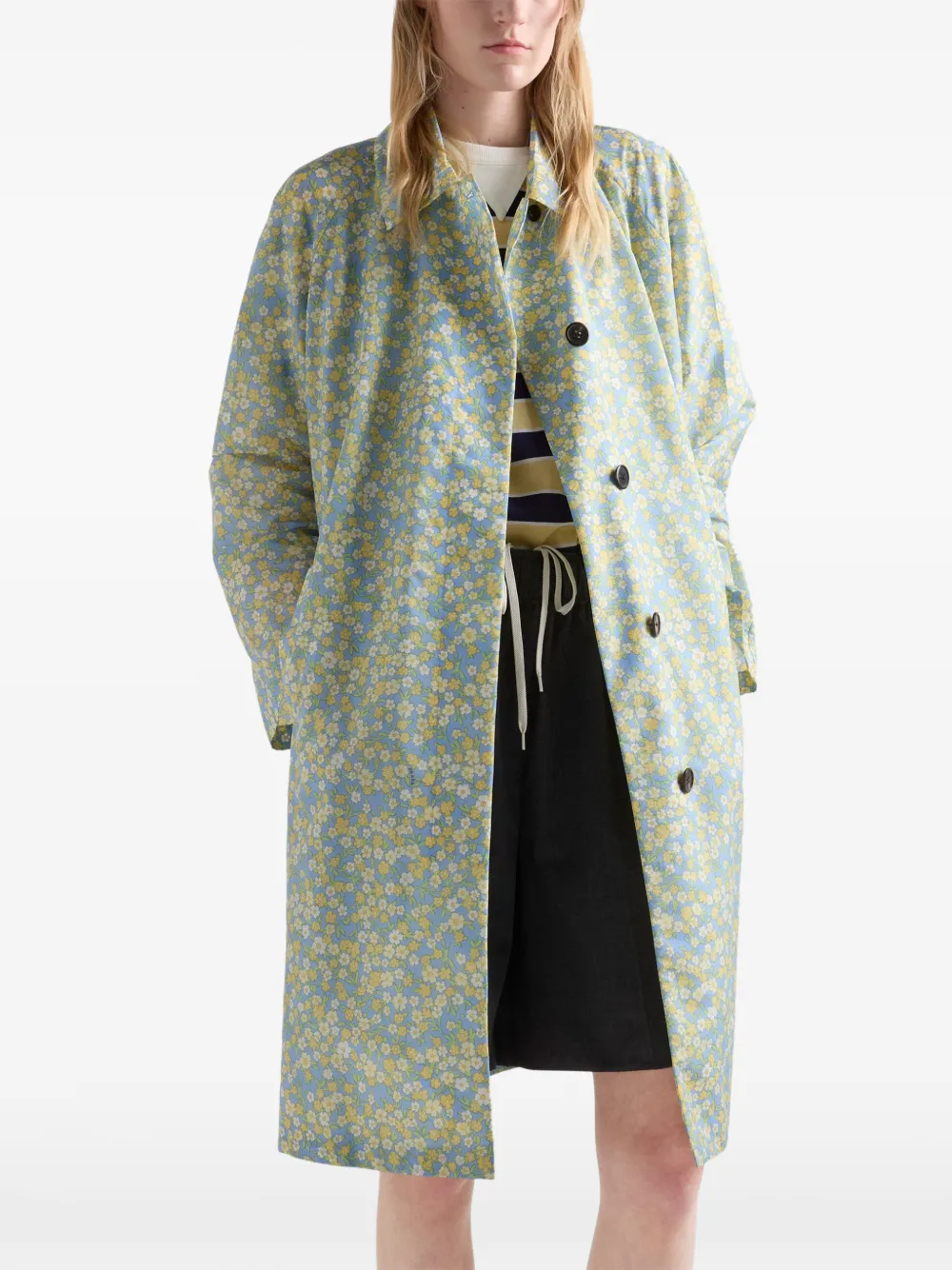 Prada Re-Nylon regenjas met print Blauw
