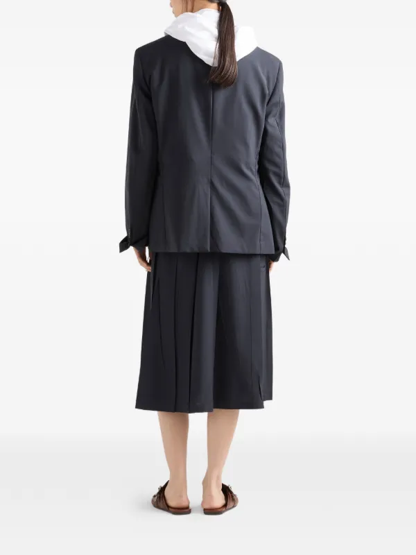 Prada Light Wool midi-skirt | Blue | FARFETCH
