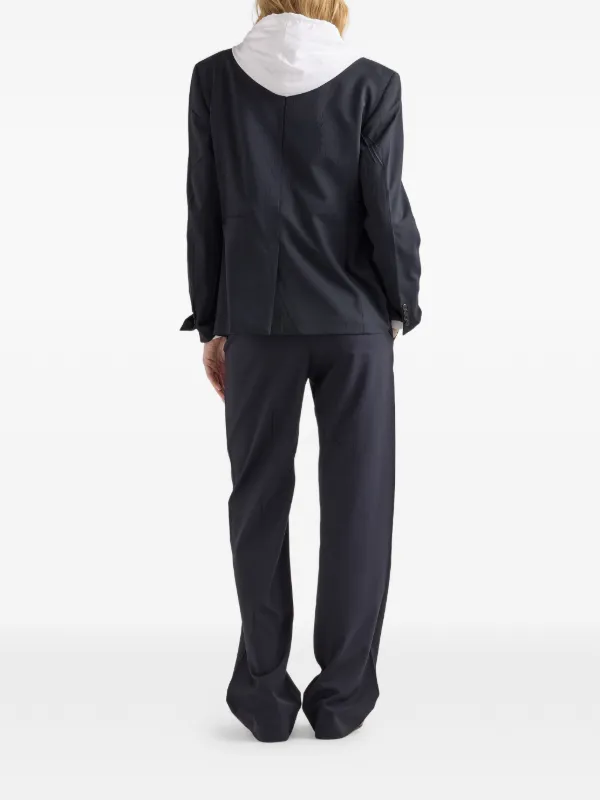 Prada single-breasted Wool Jacket | Blue | FARFETCH ZA