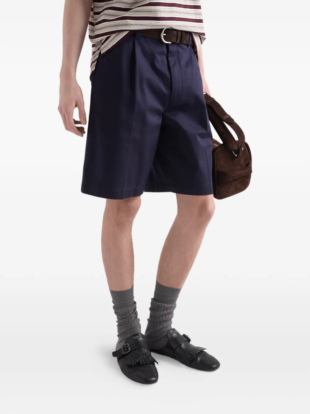 Prada Katoenen bermuda shorts Blauw