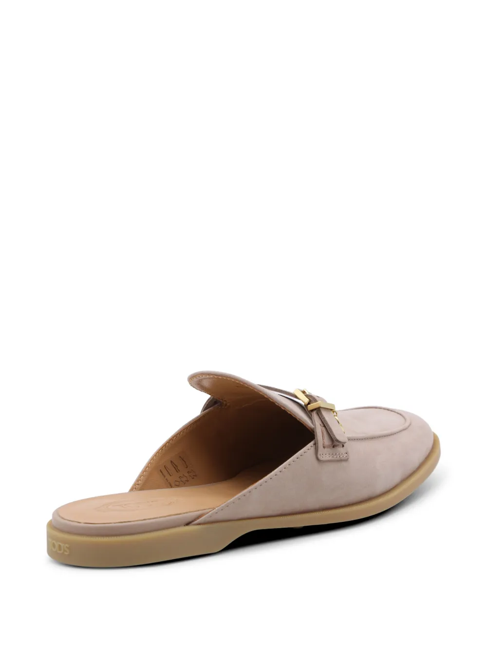 Tod's Muiltjes met logoplakkaat Beige