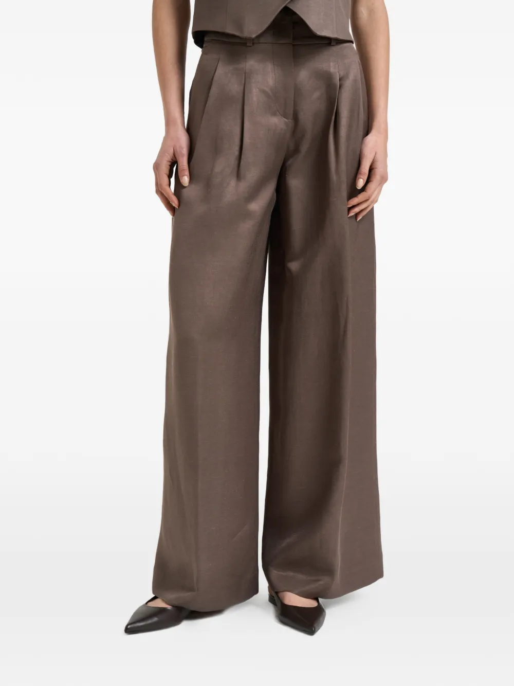 Peserico pleated trousers - Marrone