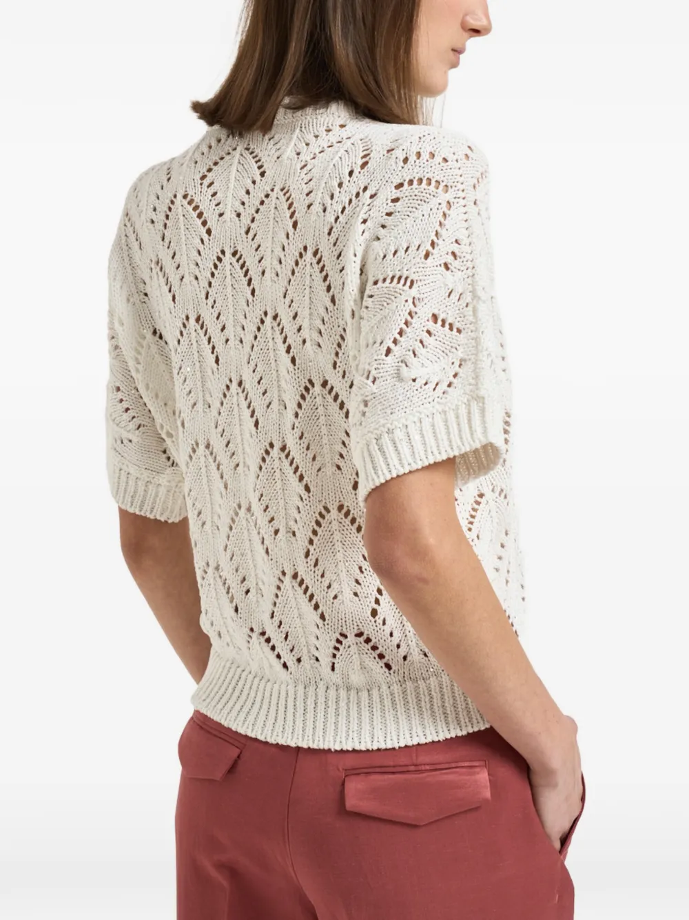 Peserico Pointelle T-shirt Wit