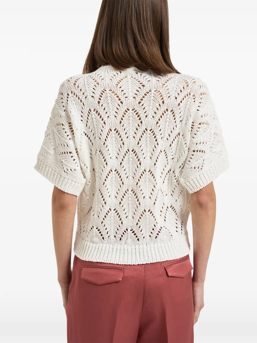 Peserico Pointelle T-shirt Wit