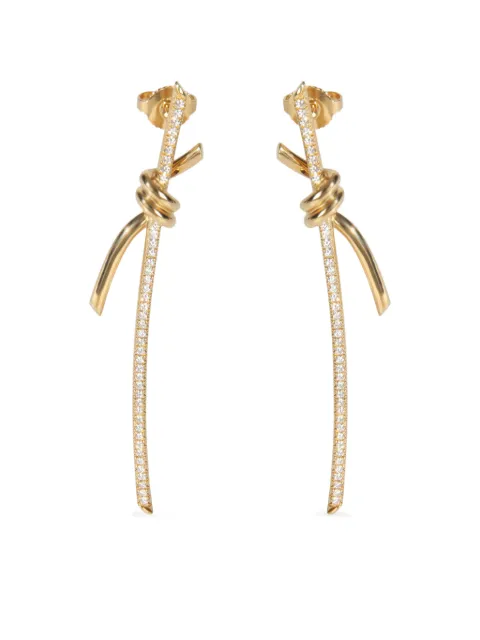 Tiffany & Co. Pre-Owned Knoten-Ohrringe mit Diamanten