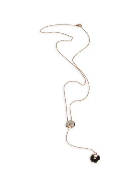 Cartier 아뮬레트 래리어트 오닉스 앤 다이아몬드 네크리스