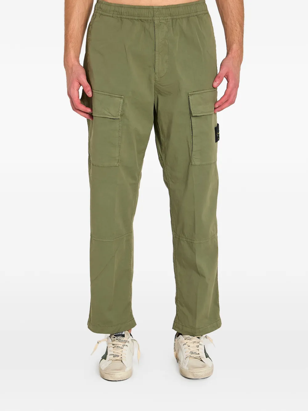 Stone Island cargo badge pants - Verde