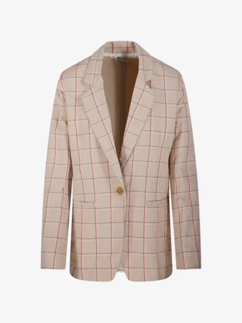 Forte Forte Blazer xadrez com abotoamento simples