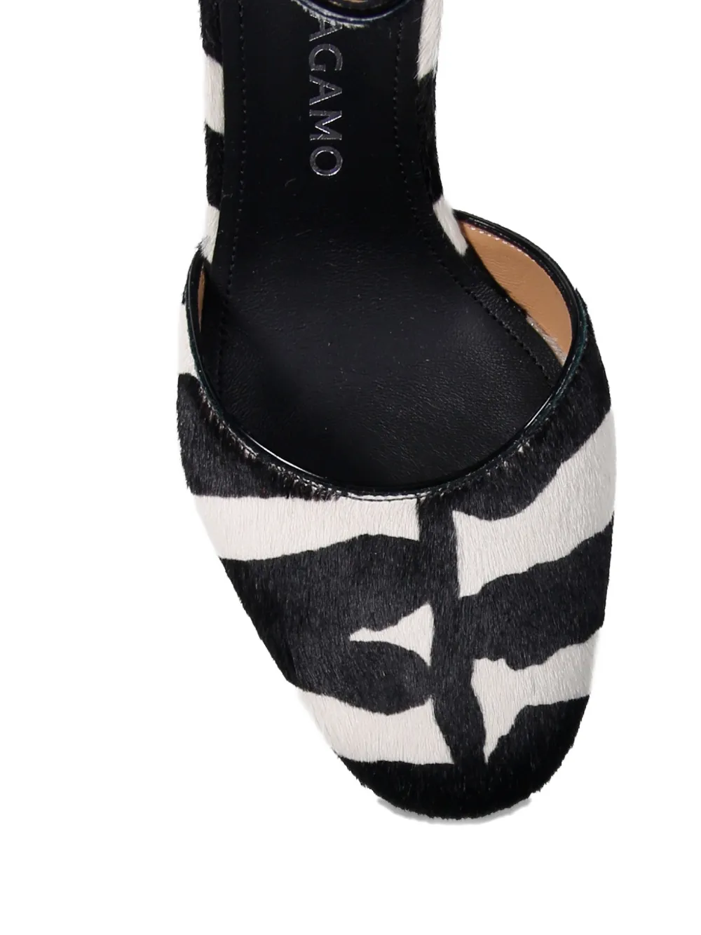 Ferragamo zebra-print stiletto-heel pumps Wit