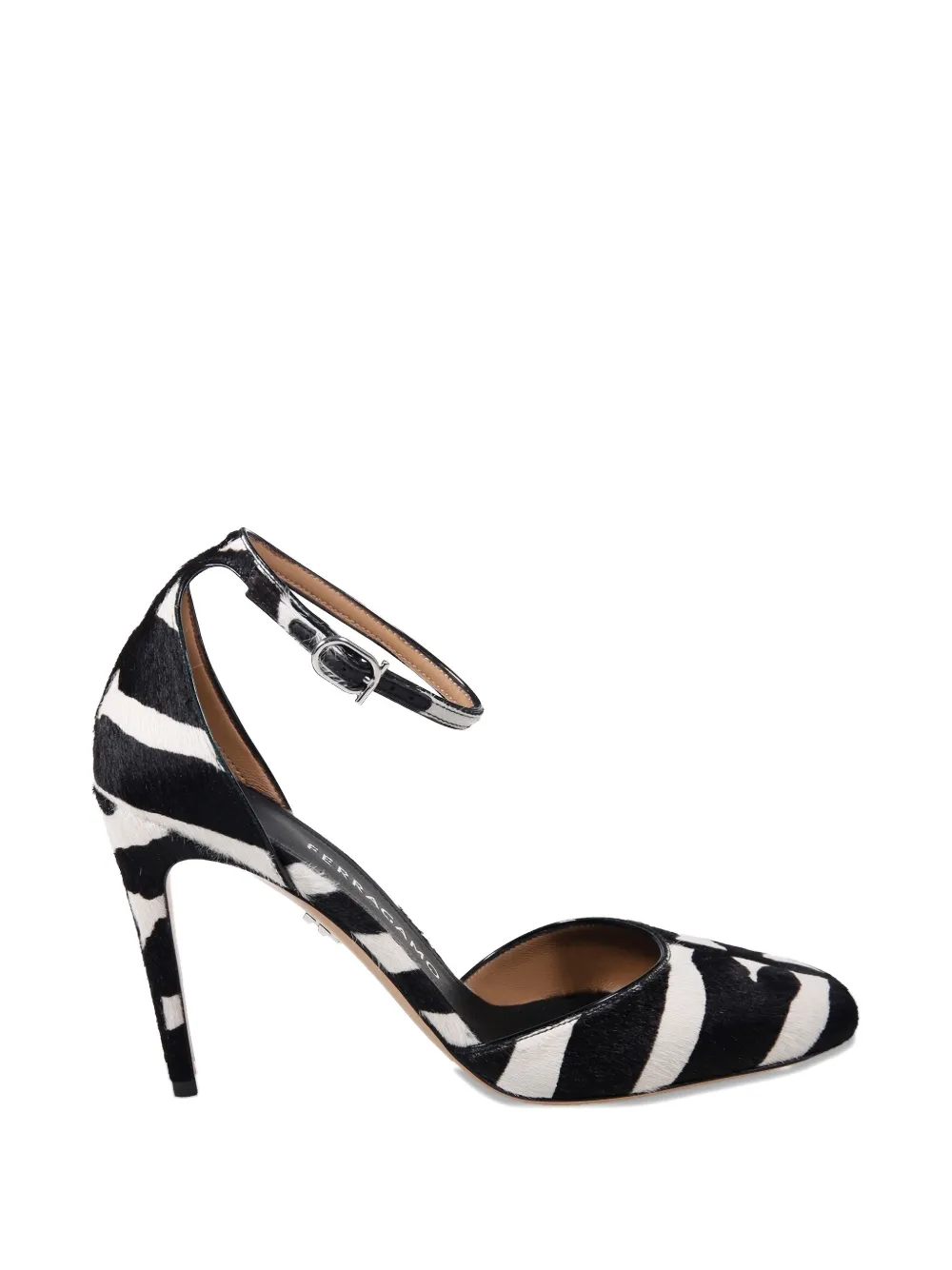Ferragamo zebra-print stiletto-heel pumps Wit
