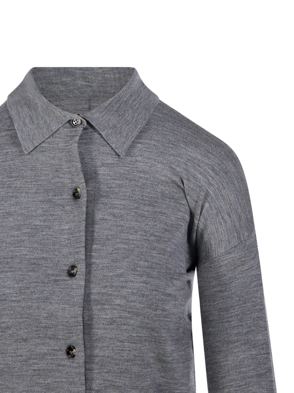 Max Mara Vest met kraag en knopen Grijs