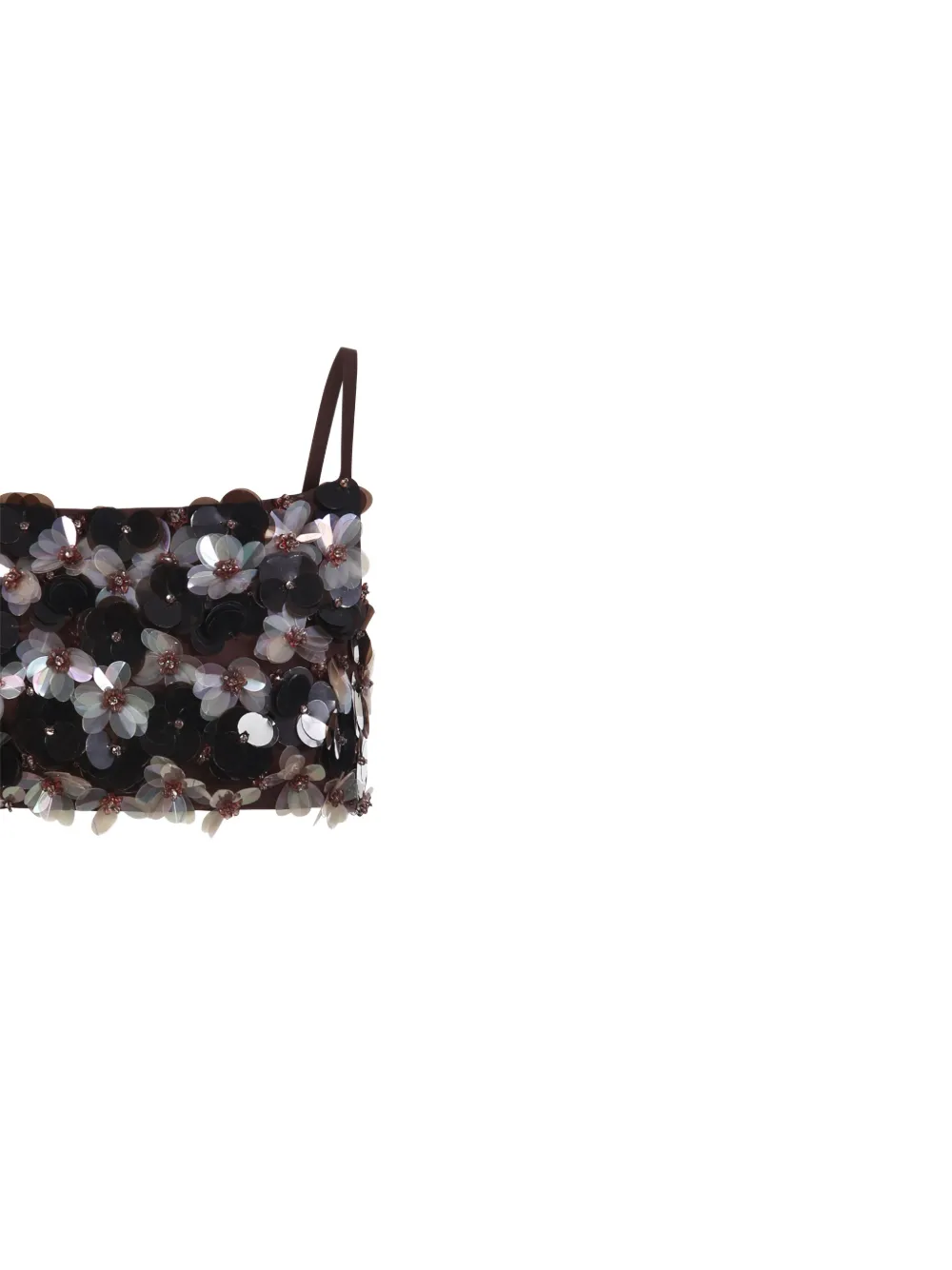  P.a.r.o.s.h. Gym Sequinned Floral Top - Black 