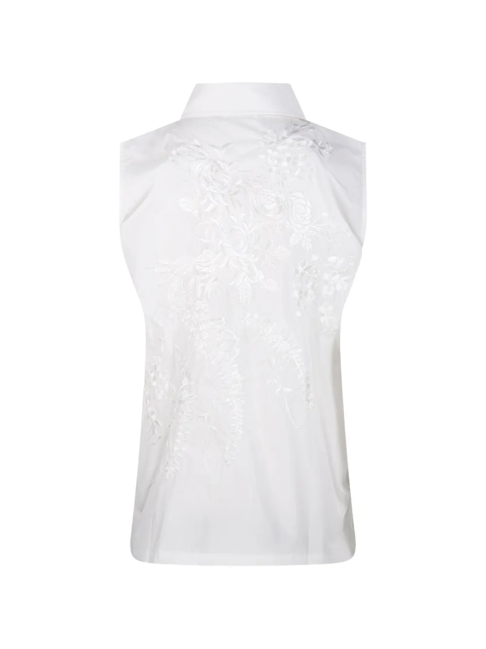 P.A.R.O.S.H. Blouse met borduurwerk en borstzak Wit