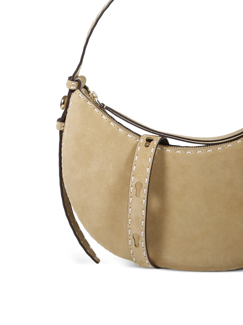 Tory Burch Romy schoudertas met stiksel Beige