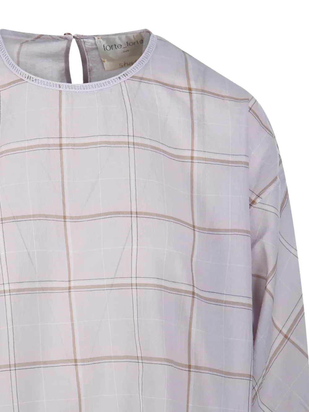 Forte Geruite blouse Paars