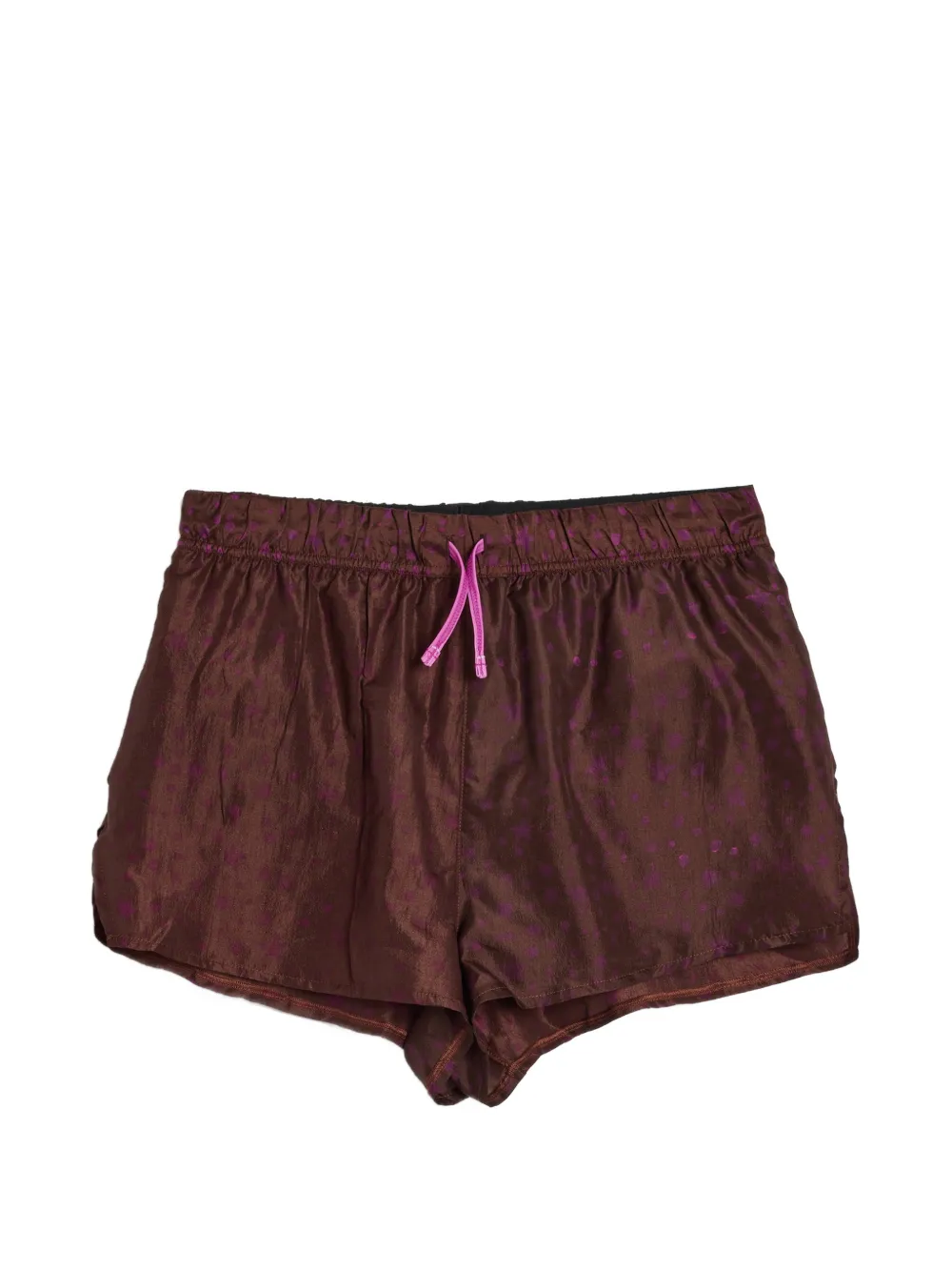 ALEX ZONO Ringer tee shorts - Marrone