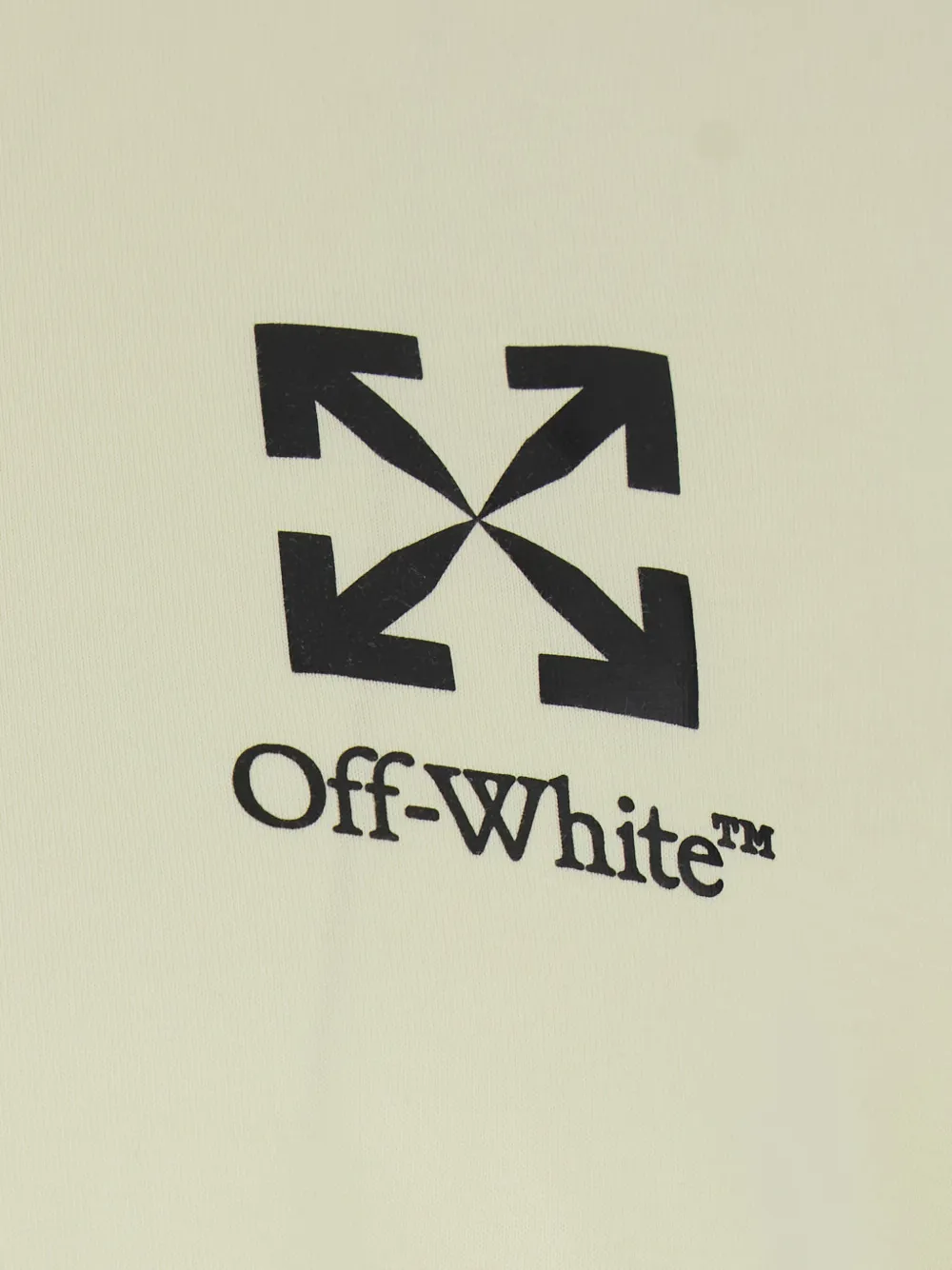 Off-White T-shirt met logo Beige