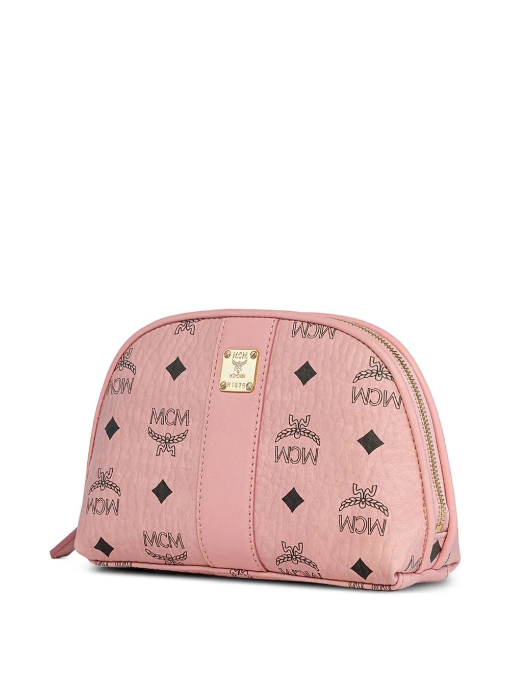 MCM Aren make-up tas met monogram canvas Roze