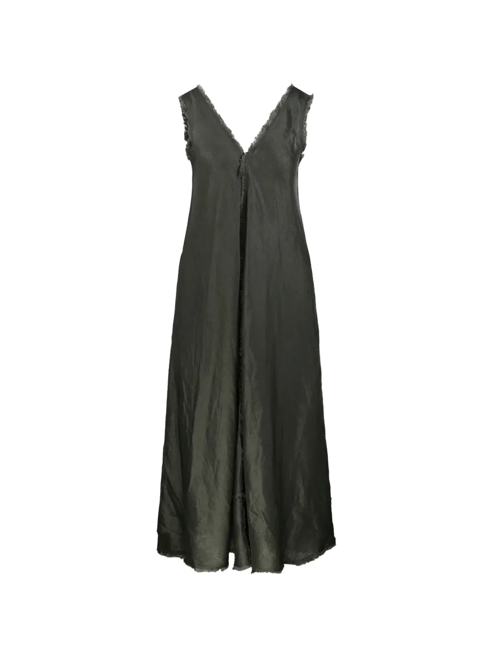 P.A.R.O.S.H. V-neck fringed maxi dress - Verde