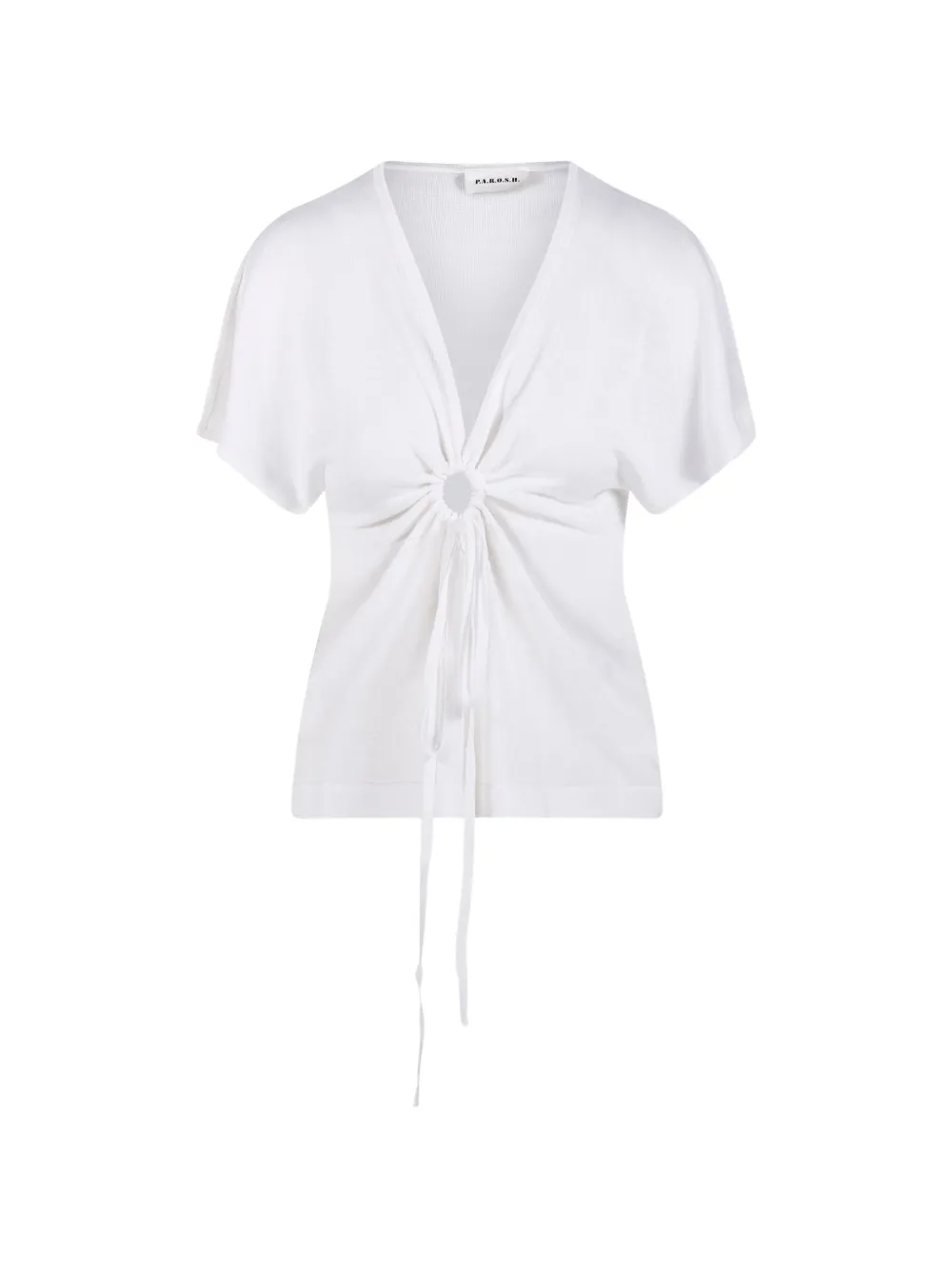 P.A.R.O.S.H. ring tie top - Bianco