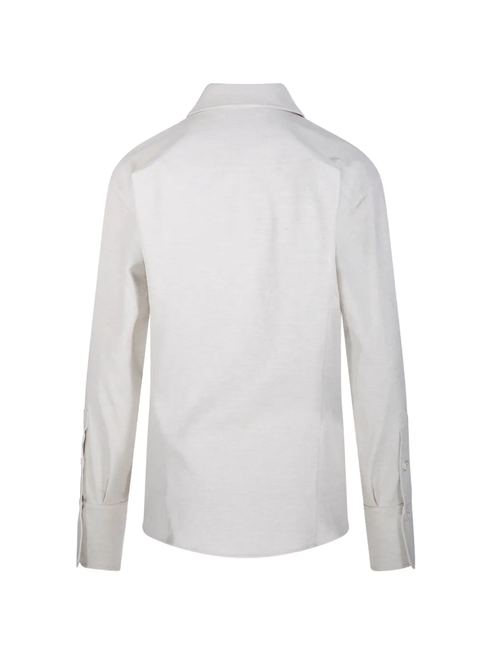  Sandbeige Long-sleeve Buttoned Shirt - Grey 