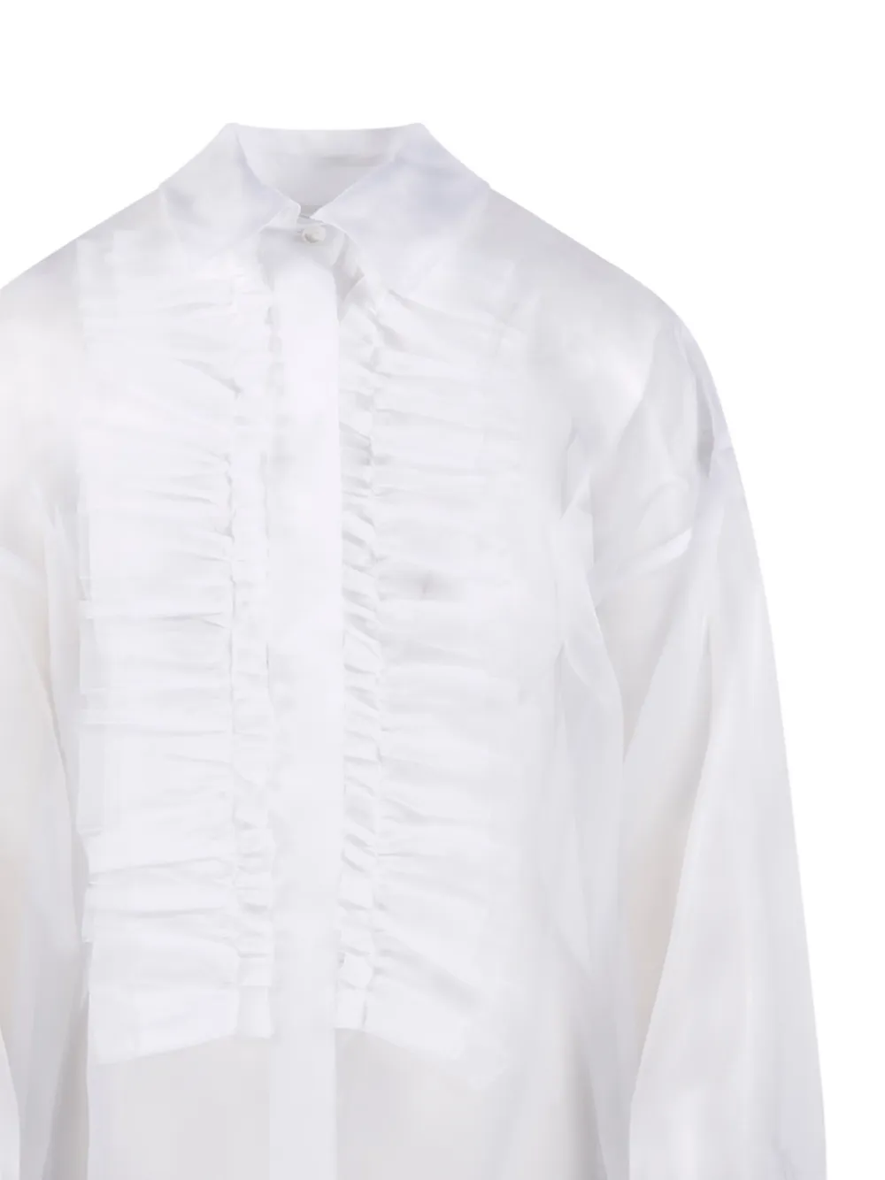 P.A.R.O.S.H. Blouse met ruches Wit