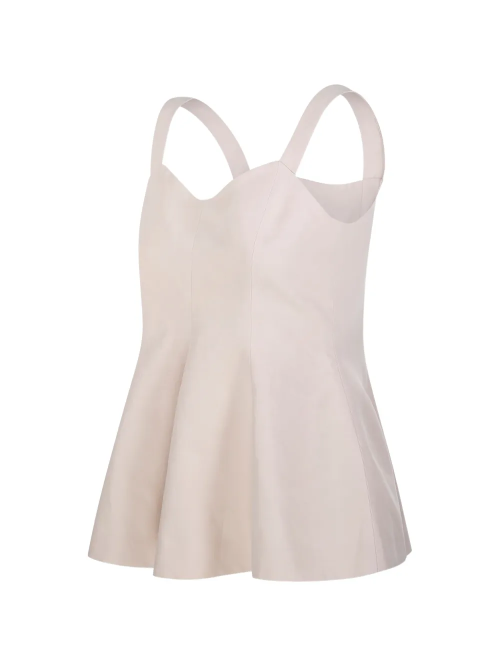  Sandbeige Flared Straps Top - Neutrals 