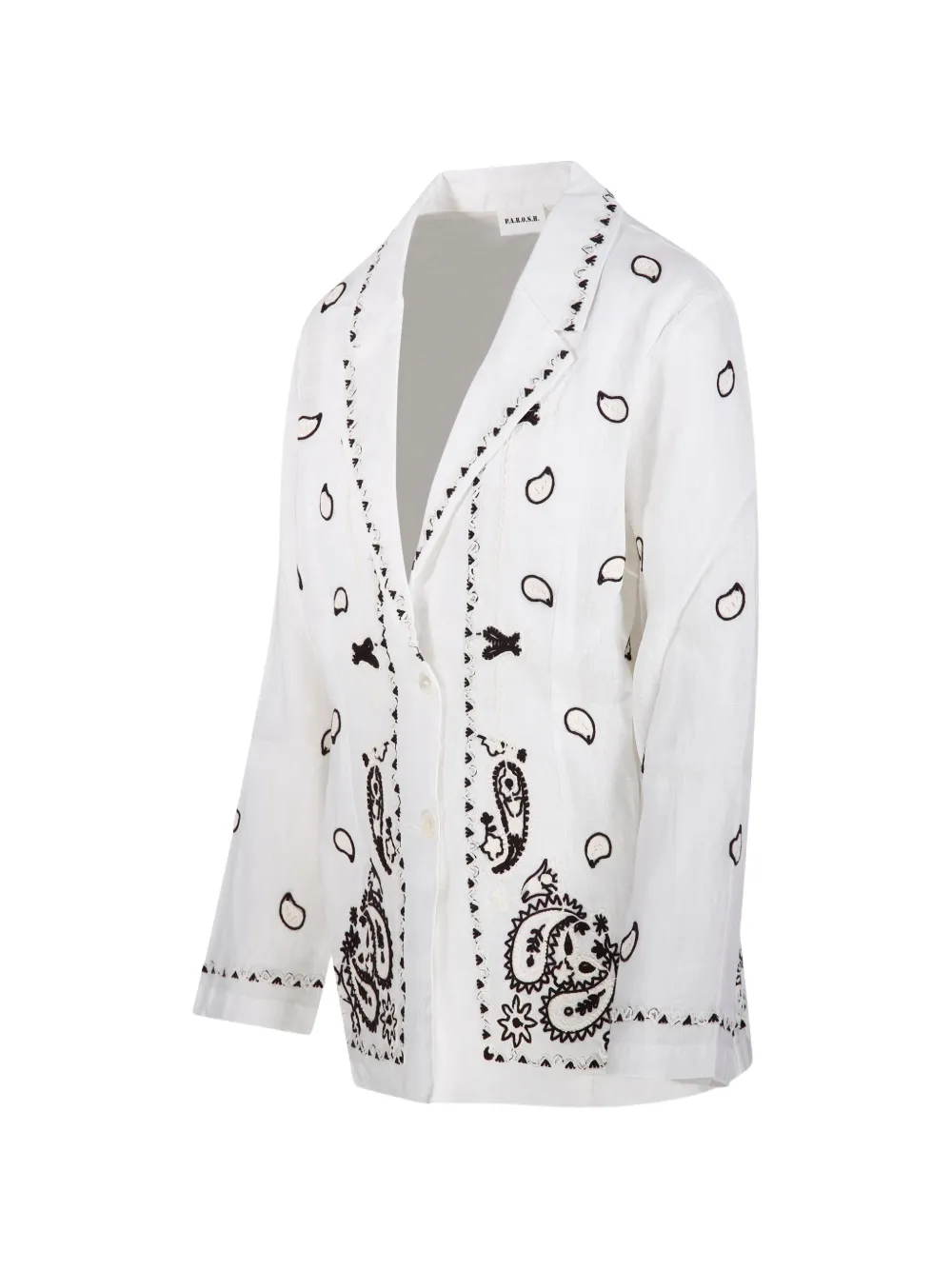  P.a.r.o.s.h. Beach Embroidered Blazer - White 