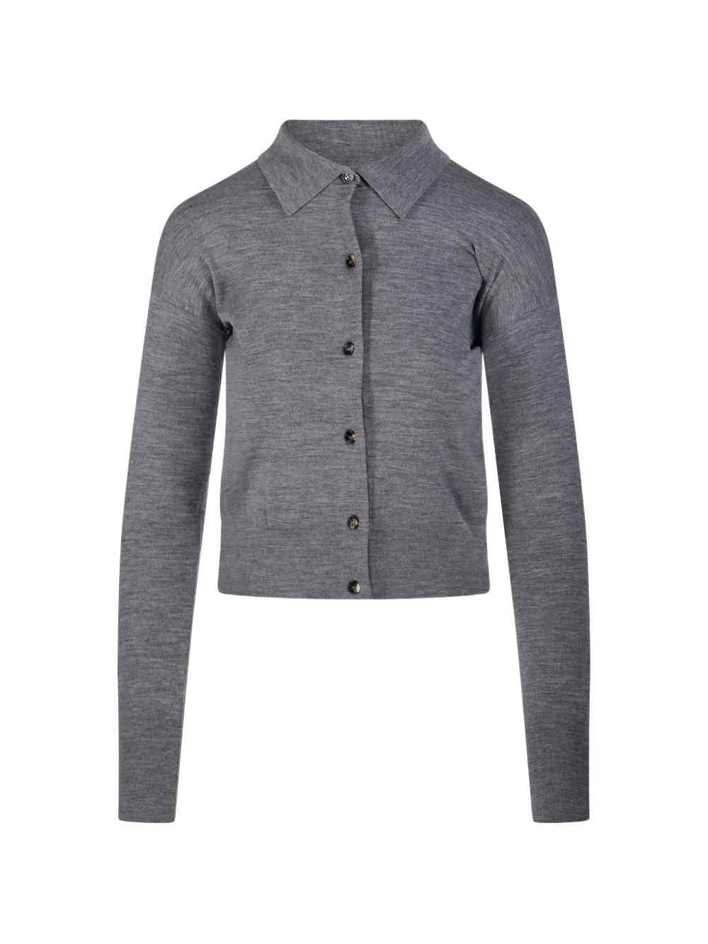 Max Mara Cardigan con bottoni e colletto - Grigio
