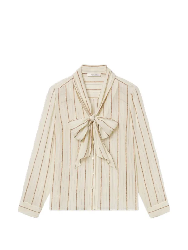 Frame Striped Blouse in Neutrals
