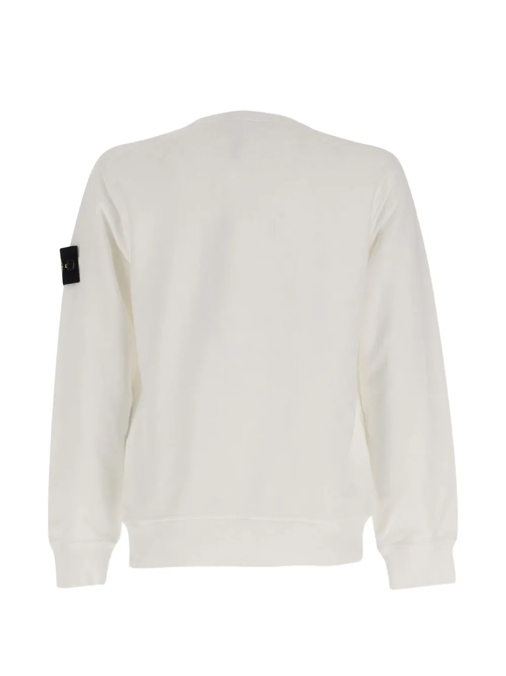 Stone Island Junior Katoenen sweater met logopatch Wit
