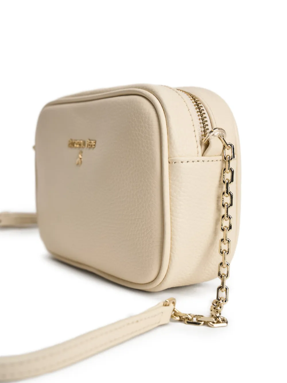  Patrizia Pepe Logo-plaque Crossbody Bag - Neutrals 